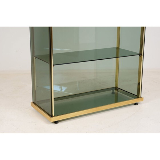 Image 1 of Vintage glass and brass bookshelf, 1960