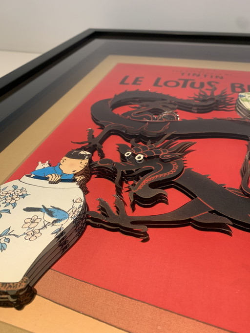 Opera d'arte 3D Il Loto Blu - Tintin