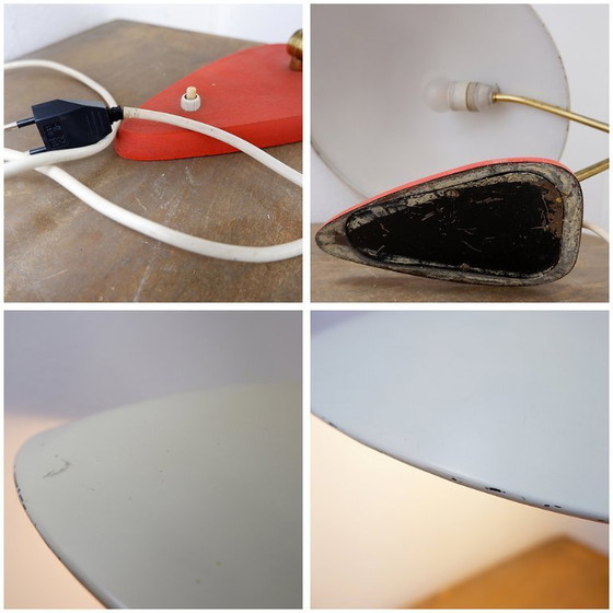 Image 1 of Große italienische Tischlampe aus Metall, moderner Stil der Mitte des 20. Jahrhunderts – 1950er Jahre