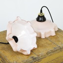 2x Rosa Art Deco Hängelampe (Set)