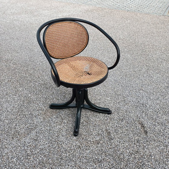 Image 1 of Thonet Bürostuhl, gebogenes Holz – Rückenlehne und Sitzfläche aus Schilf
