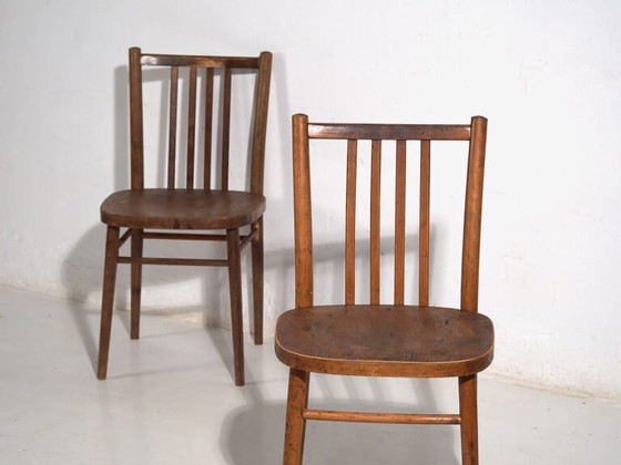 Vintage TON bentwood chairs (c.1960). Set of 2 pieces #13 – Dining chairs (photo 18 of 40)