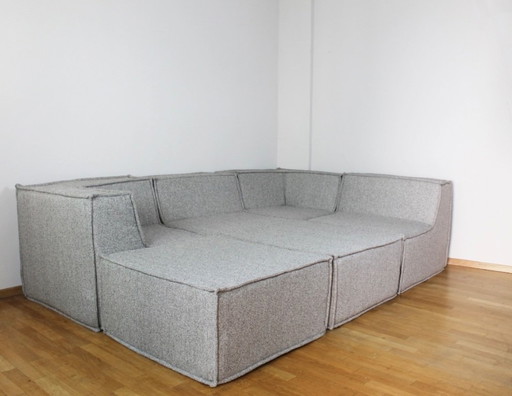Sofá modular XXL NUEVO Vintage Mediados de siglo Boucle Gris