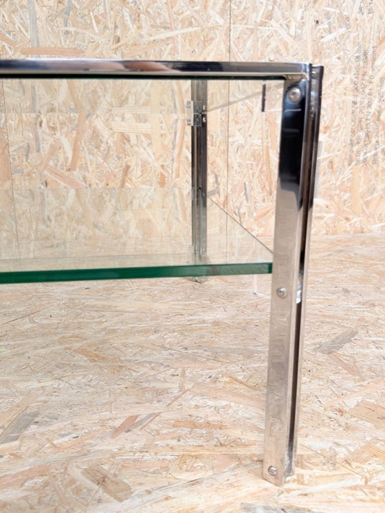 Image 1 of Table basse vintage en chrome et verre des années 1970
