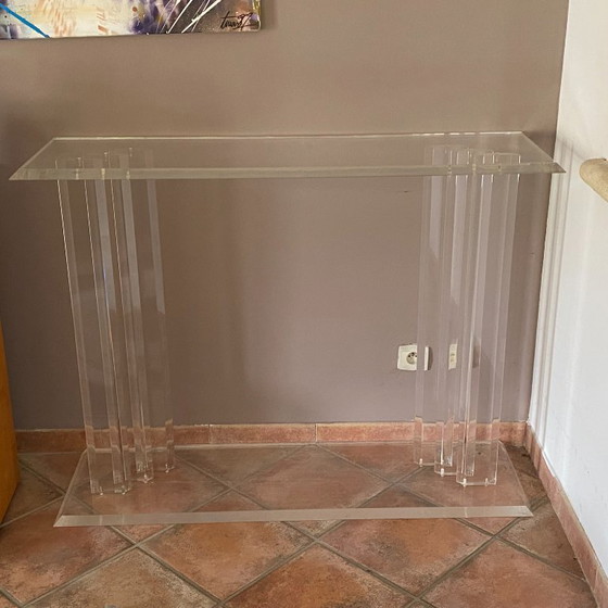 Image 1 of Consola cinética Marais International. 1980. Plexiglás.