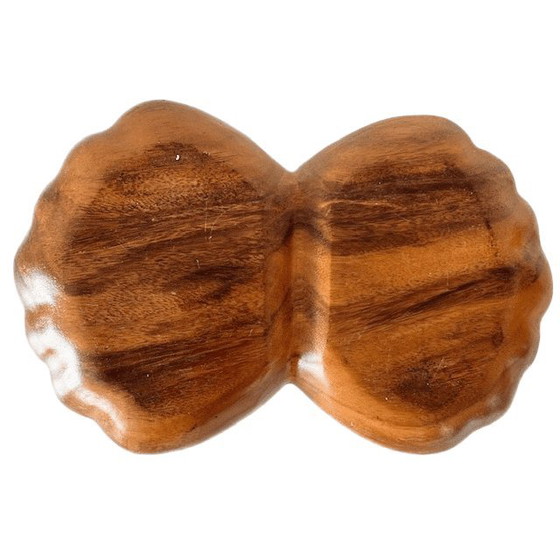 Image 1 of Ciotola vintage in legno di conchiglia di metà secolo, in legno di scimmia, anni '70