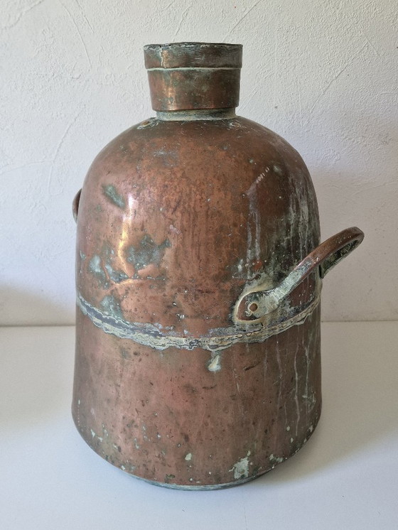 Image 1 of Grande vaso di rame antico con patina