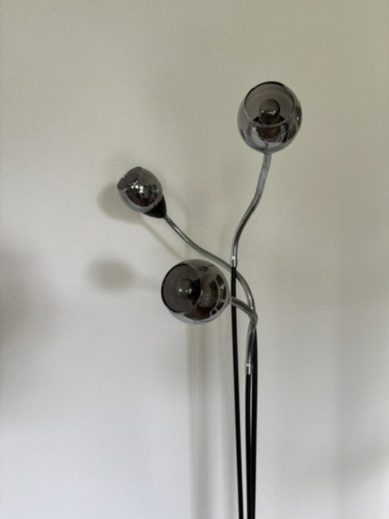 Lampadaire Space Age des années 60/70 avec bras flexibles – Glass, Metal (photo 4 of 14)