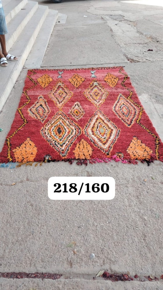 Image 1 of Handgeknoopt Berber kleed wol 218x160cm
