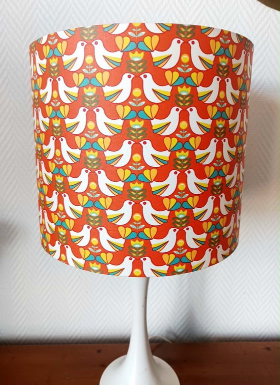 Image 1 of Tulpenlamp 1970 oranje vogels