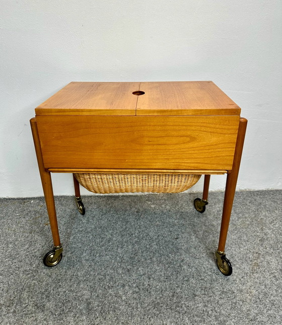 Mid Century Sewing Cart Danish Design Lotos 226 Teak 60s, Bar carts, Wood, Brown (photo 15 of 15)