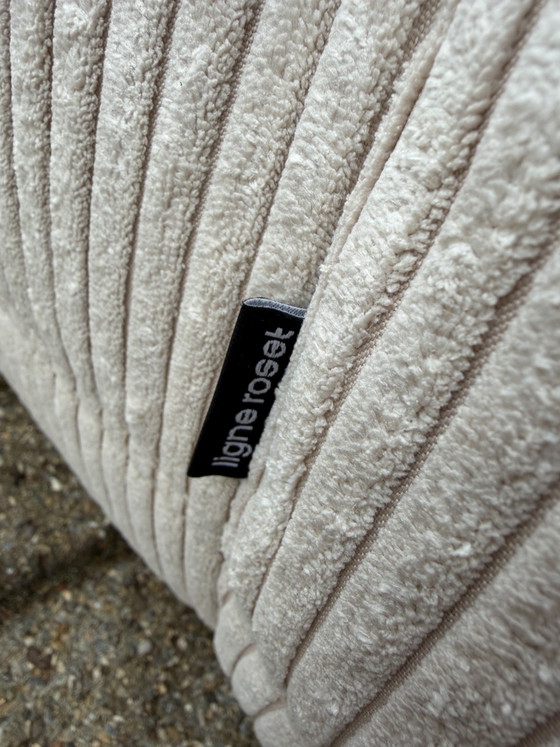 Image 1 of Ligne Roset Togo 2x 2zit in Beige Ribcord (Velours côtelé)