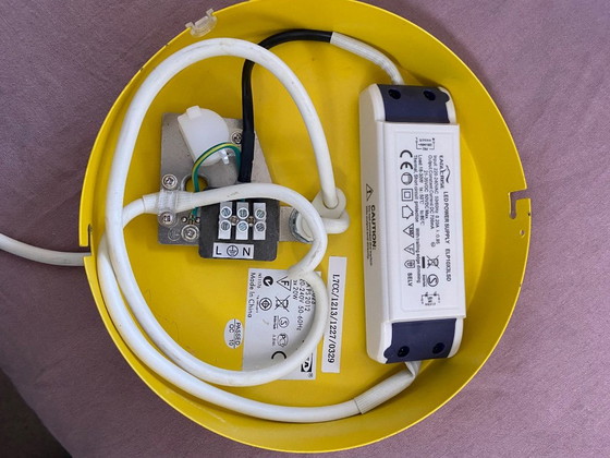 Vintage IKEA PS Yellow Metal LED Pendant Lamp (photo 4 of 5)
