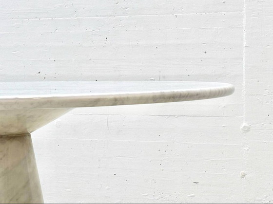 Image 1 of Round table in Carrara marble by Carlo Scarpa for Cattelan Italia, 1970s
