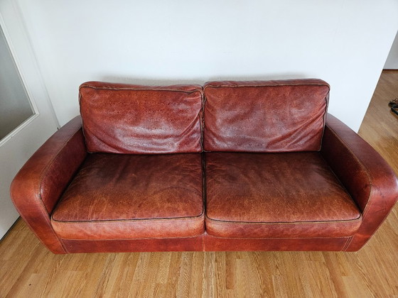 Divano 2 posti design Baxter, Divani 2 posti, Pelle, Marrone, Vintage (foto 3 di 7)