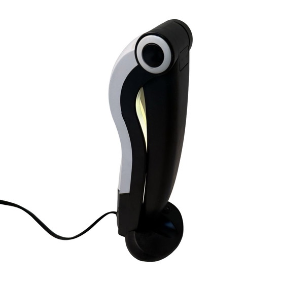 Image 1 of H. T. Huang – Tukan-Lampe – Pop-Art-/Space-Age-Design – Schwarz-Weiß-Edition inklusive neuer Glühbirne