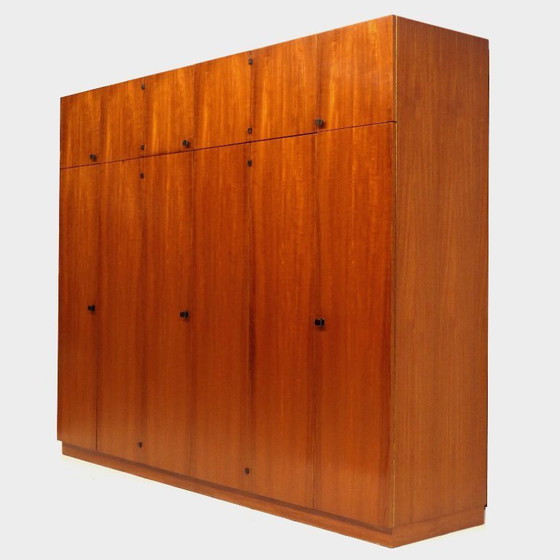 Image 1 of Large vintage mid-century XL wardrobe in teak, 1960s