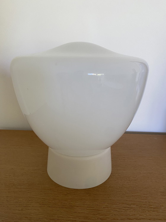 Image 1 of Minimalistische Opaline Plafondlamp Art Deco - Vintage, jaren 1930