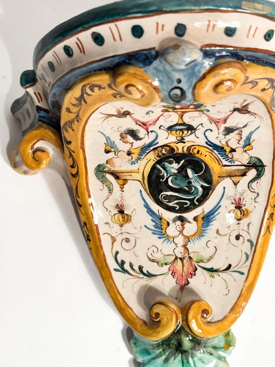 Handbemaltes Keramikregal aus Faenza, Anfang des 20. Jahrhunderts – Dekorative Objekte, Ceramic (photo 8 of 15)