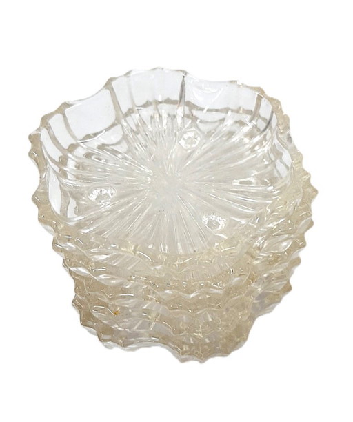 5 x Vintage kleine Marmeladenteller aus Glas