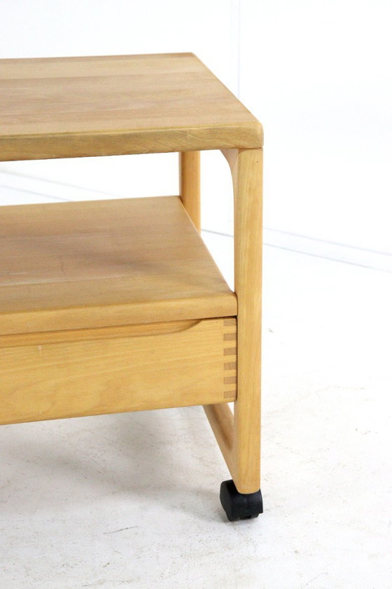 Image 1 of Brink møbler Gelsted oak trolley 'Pjedsted' vintage Danish oak