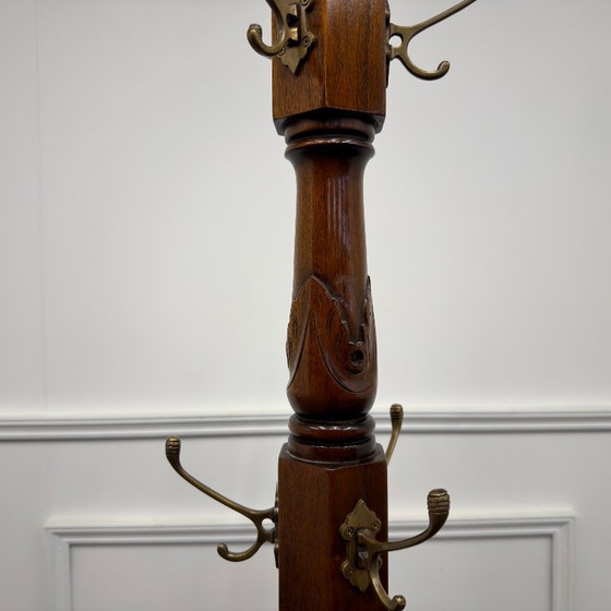 Appendiabiti in mogano inglese – Legno, Ottone (photo 6 of 11)