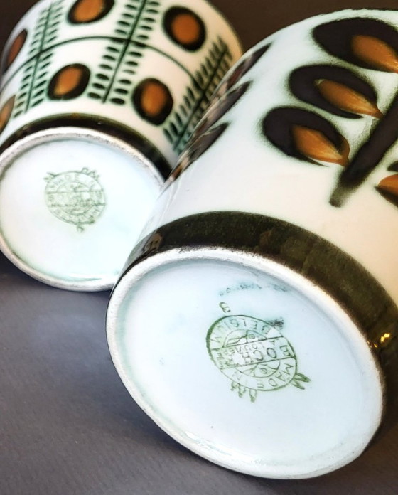 Image 1 of Vintage Boch Rambouillet & Boch Walnut Cups (1968)