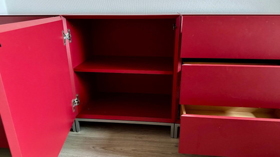 Pastoe Vision 90 - Credenza Originale Rossa a 3 Moduli – Credenze, Metal (photo 4 of 10)