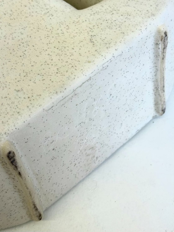 Image 1 of Keramieke vaas van Nereo Boaretto in gebroken wit