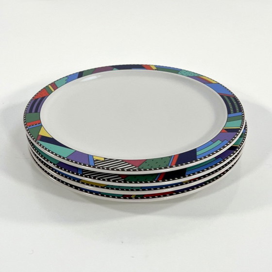 Image 1 of Conjunto de 4 platos Scenario Metropol de Barbara Brenner para Rosenthal, década de 1990