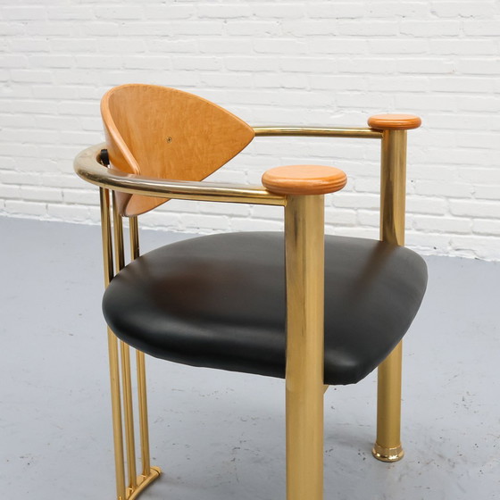 Image 1 of Postmodern Eetkamerstoelen Goud 