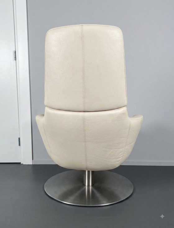 Sillón giratorio de cuero Natuzzi Design Modelo Brend – Sillas giratorias, Leather, Metal (photo 4 of 7)
