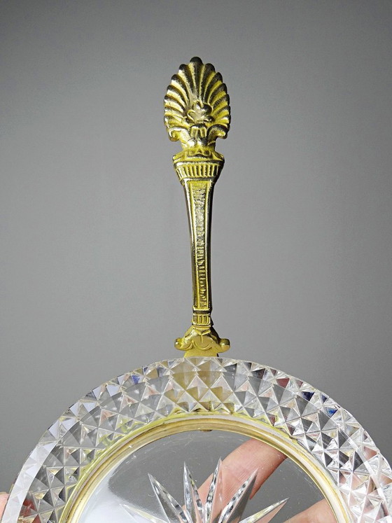 Image 1 of Sèvres crystal trinket tray, designed by L. Seiler, with an antique gilt mount