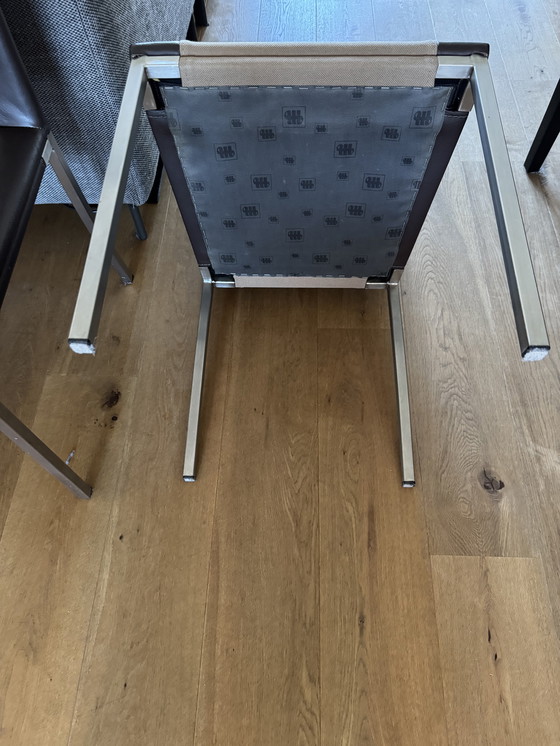 Image 1 of 6 chaises de salle à manger Bert Plantagie en revêtement duo