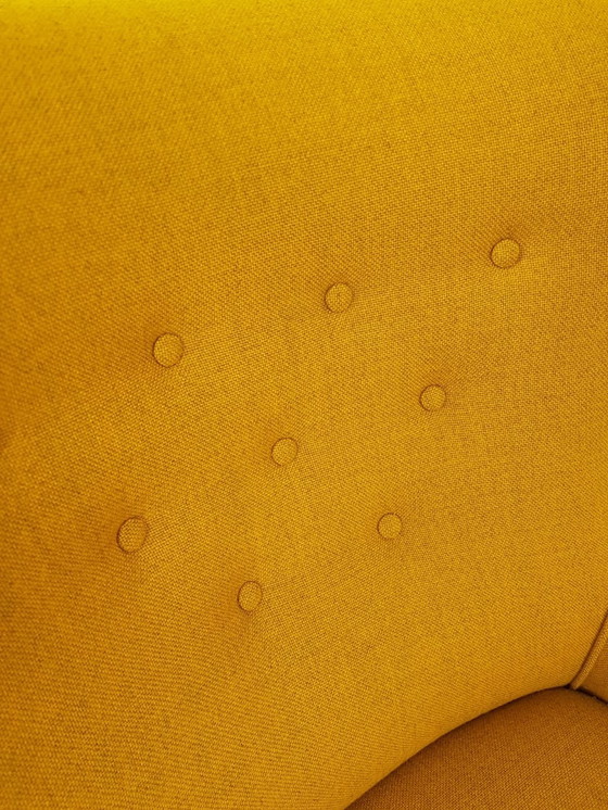 Image 1 of Vintage Artifort Theo Ruth Geel Heren Model | Nieuw Gestoffeerd Wol De Ploeg