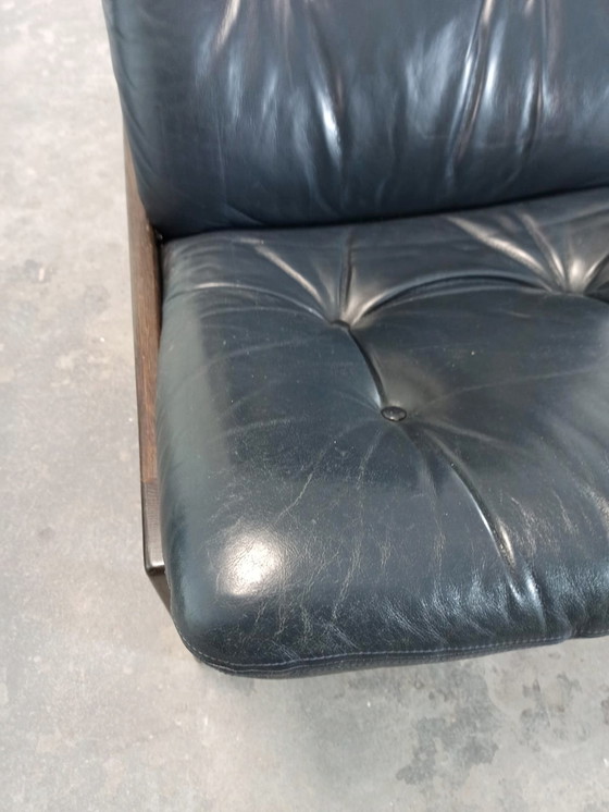 Image 1 of 2 sillones de cuero de mediados de siglo
