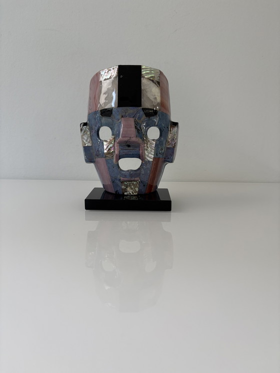 Image 1 of Aztec mask with natural stone