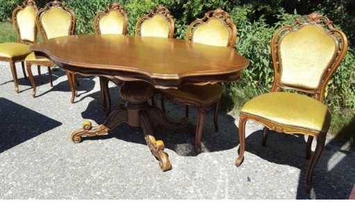 Comedor barroco con 6 sillas