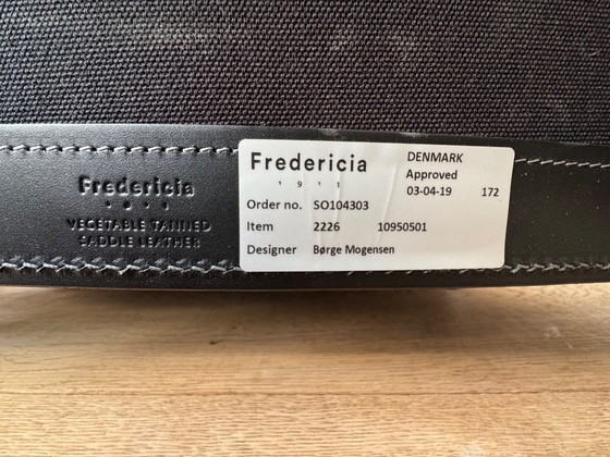 Image 1 of Fredericia 'The Spanish Chair', smoked solid oak/black leather