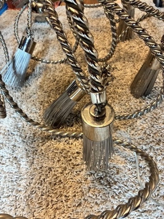 Image 1 of Lampadario Sultan o Swing di Brand and Van Egmond in nichel.