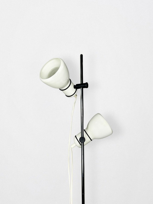 Lampadaire blanc vintage années 70