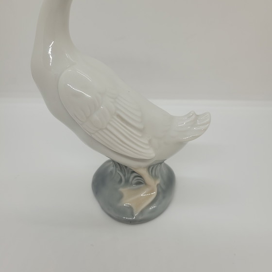 Image 1 of „Gans“-Figur, emailliertes Porzellan, Nao von Lladró, 20. Jahrhundert – Spanien