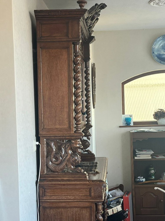 Image 1 of Mobile da caccia antico francese (rovere) – stile Enrico II – ca. 1880