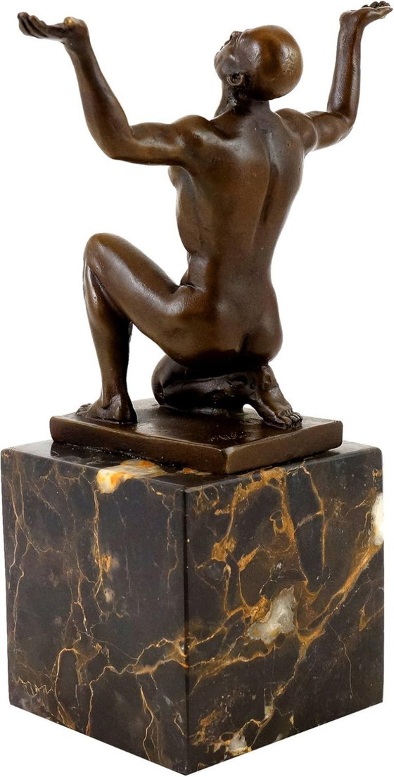 Image 1 of Bronzen beeld van de aanbiddende Adonis