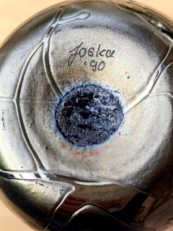 Image 1 of Raro Jarrón Joska Estilo Art Nouveau | Vidrio soplado iridiscente | Alemania 1990