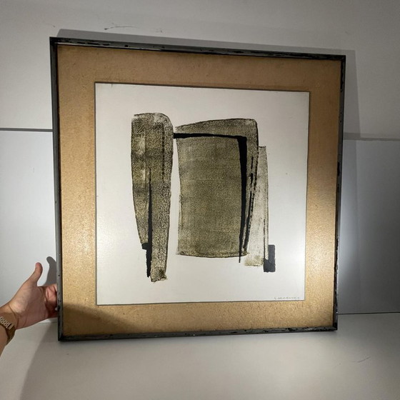 Georges (Géo) de Vlamynck, Composizione astratta, Olio su tavola, Anni '60 – Dipinti e disegni (photo 2 of 13)