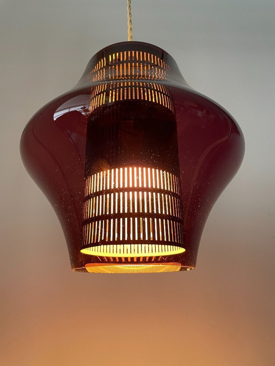Image 1 of Philips lampada a sospensione in vetro vintage serie NX