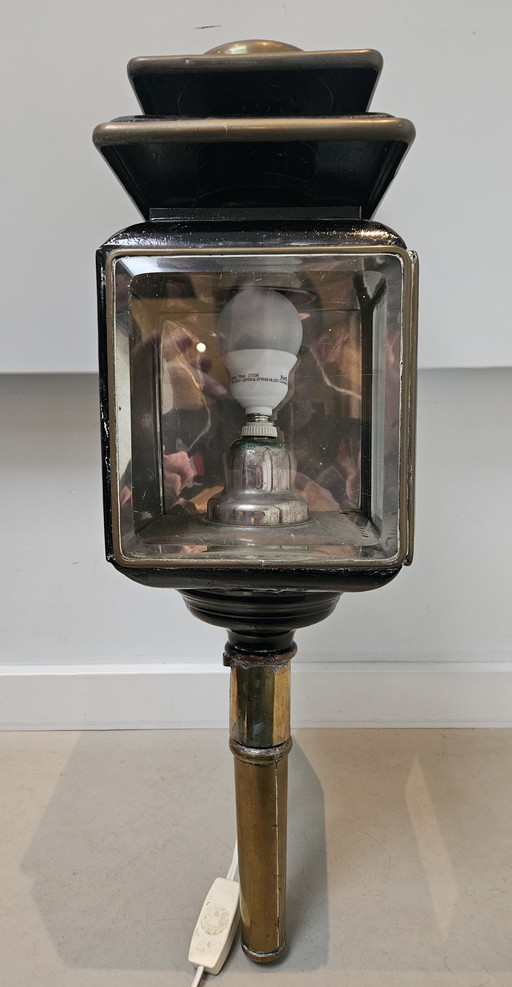 Victoriaanse Messing Koetslamp