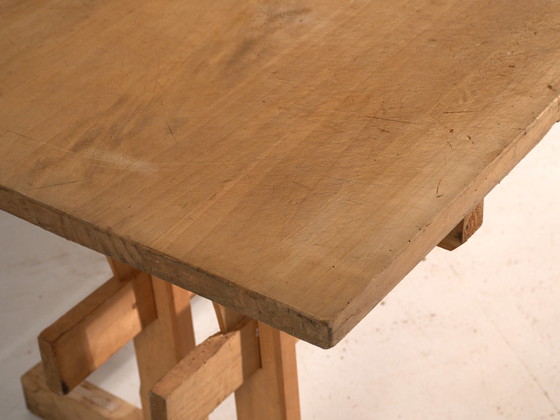 Antieke grenen kloostertafel, Centraal-Europa, circa 1900, Eettafels, Hout, Rustic (foto 3 van 11)