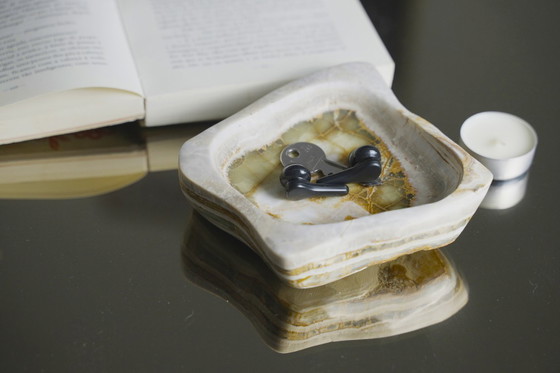 Image 1 of Handcrafted Onyx Asymmetrical Trinket Dish and Catchall